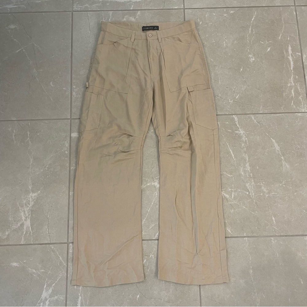 Lioness Miami Vice Khaki Linen Pant